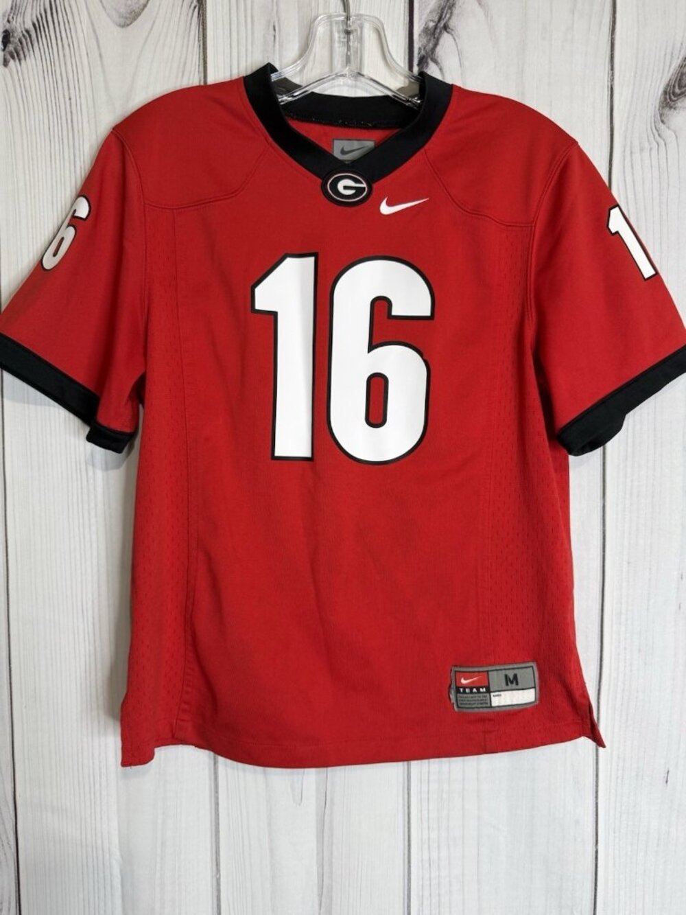 Nike Youth Kids Red Football Jersey SEC UGA Georgia Bulldogs Sz M #16